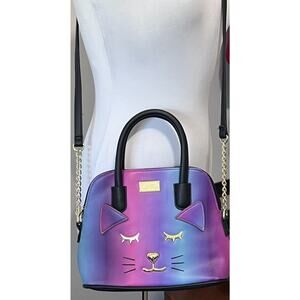 Betsey Johnson Luv Betsy Cat Purse Crossbody Ombre Satchel Witchy Whimsigoth